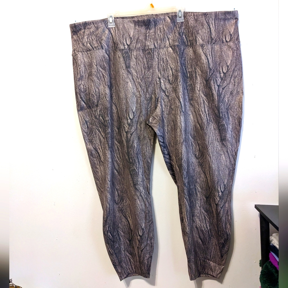 Soulgani Active Snakeskin design athletic plus size pants nwot